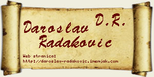 Daroslav Radaković vizit kartica